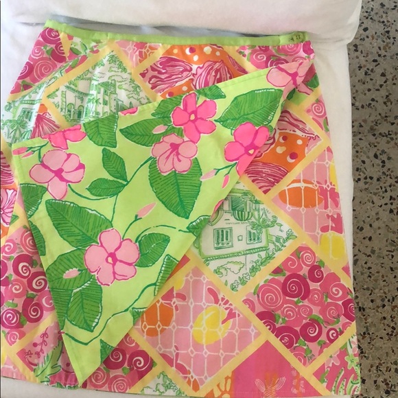 Lily Pulitzer girls reversible print skirt - Picture 2 of 5